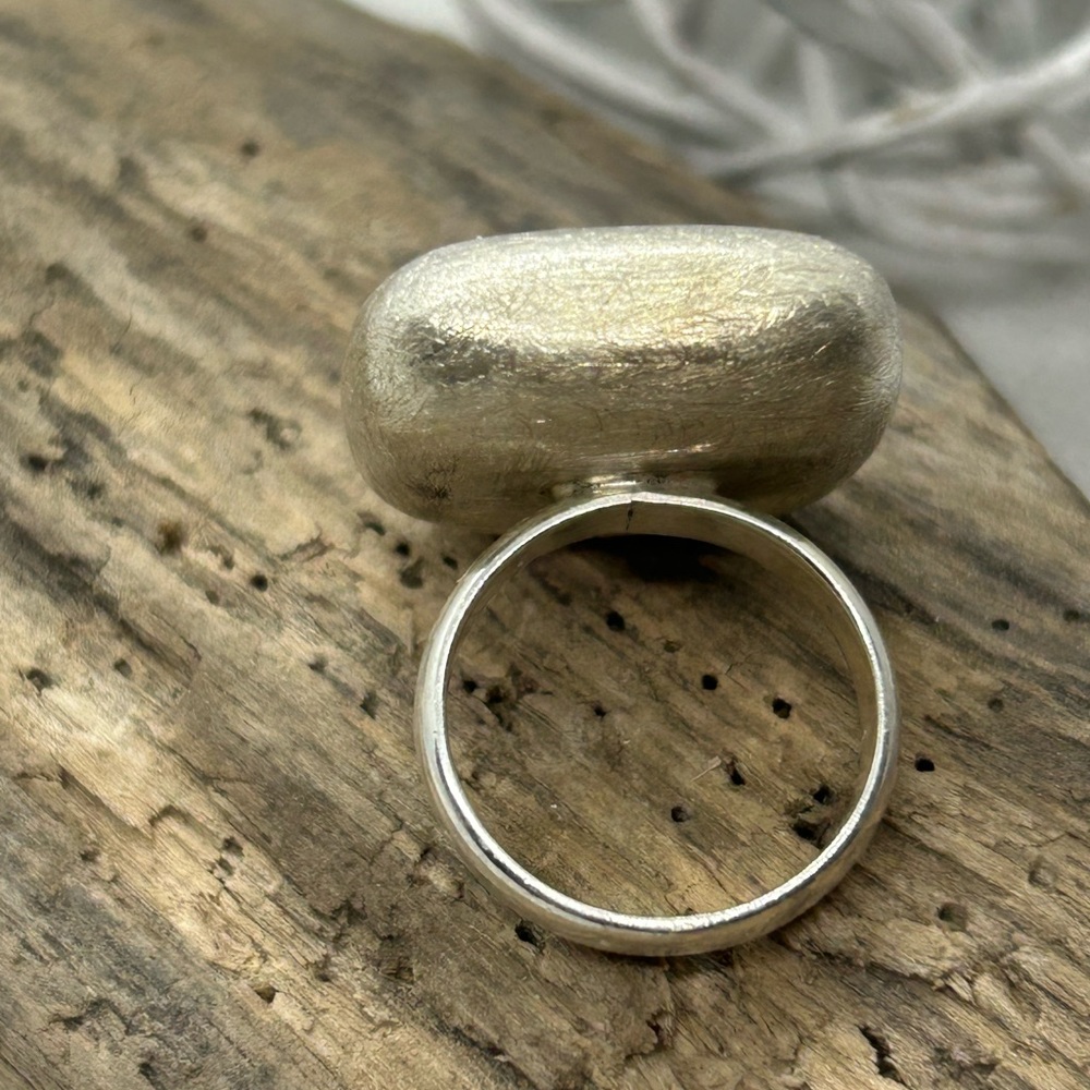 Sterling Silver Square Statement Ring - image 4